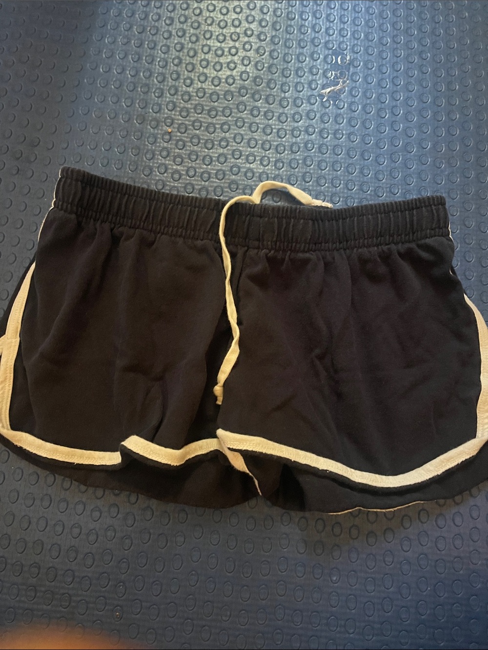 Brandy Melville folded over Navy and white track shorts one size